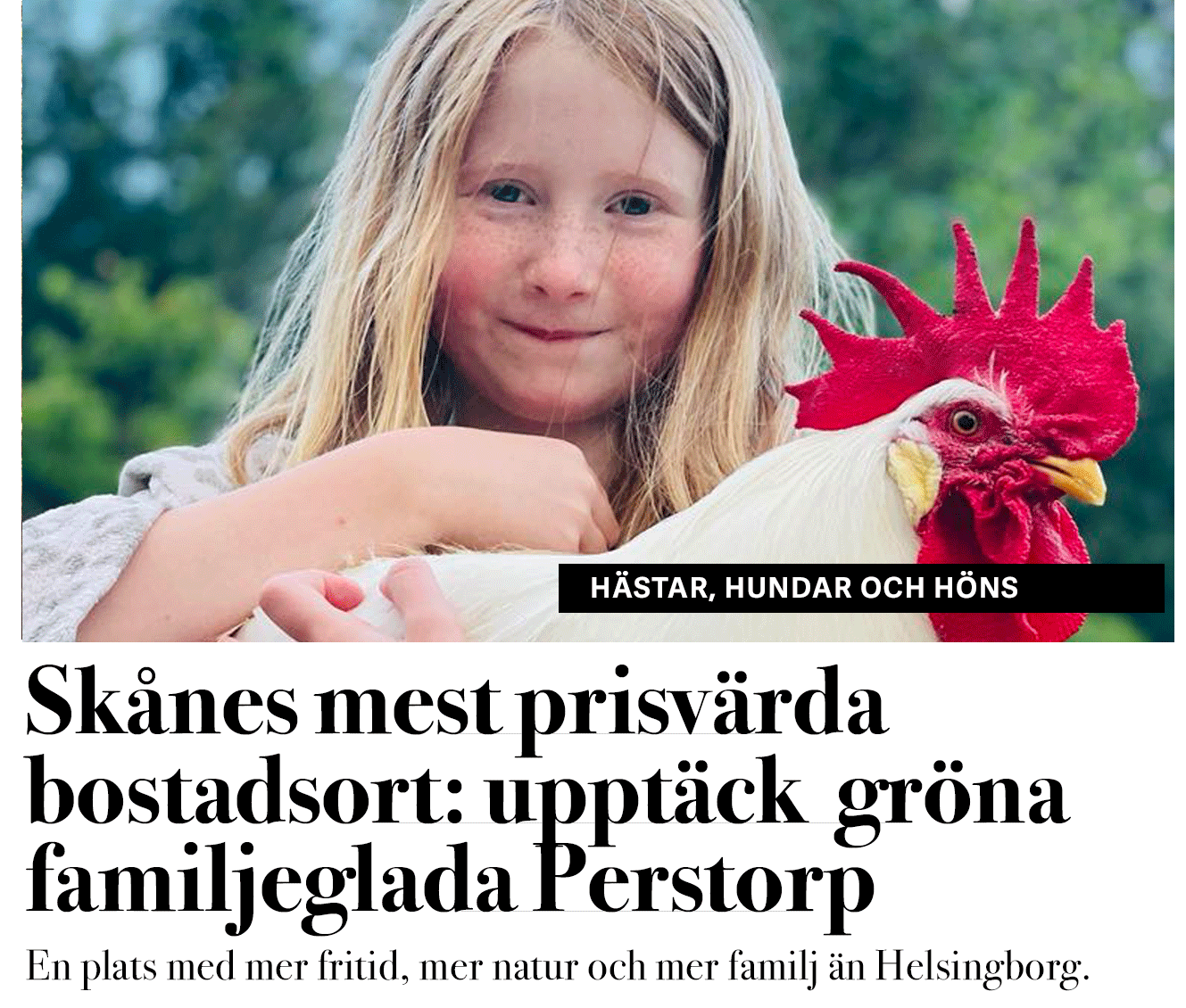 Skånes mest prisvärda bostadsort: Perstorp